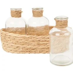 Woonaccessoires>Merk Glazen Flesjes In Mandje