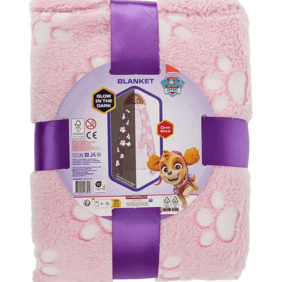 Plaids & Dekens>Paw Patrol Glow In The Dark Knuffeldeken Blauw,Groen,Roze,Paars
