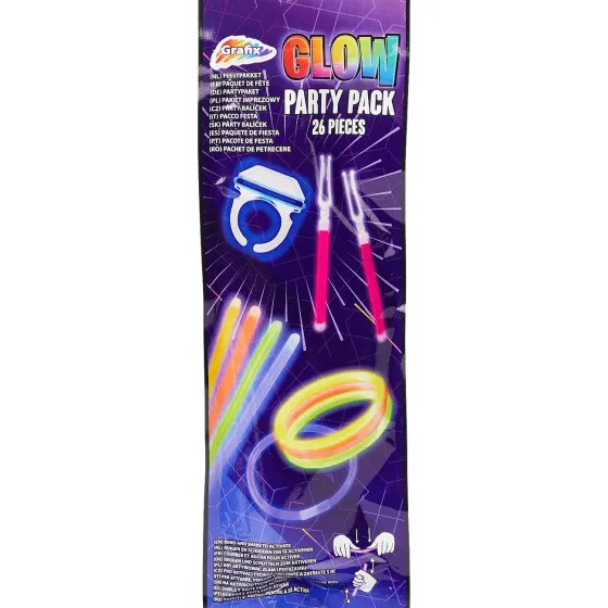 Feestartikelen>Merk Glow-In-The-Dark Partypack Meerkleurig