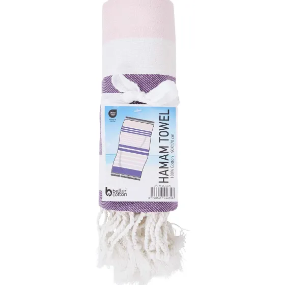 Badtextiel>Hotel Royal Hamamdoek Blauw,Geel,Grijs,Paars
