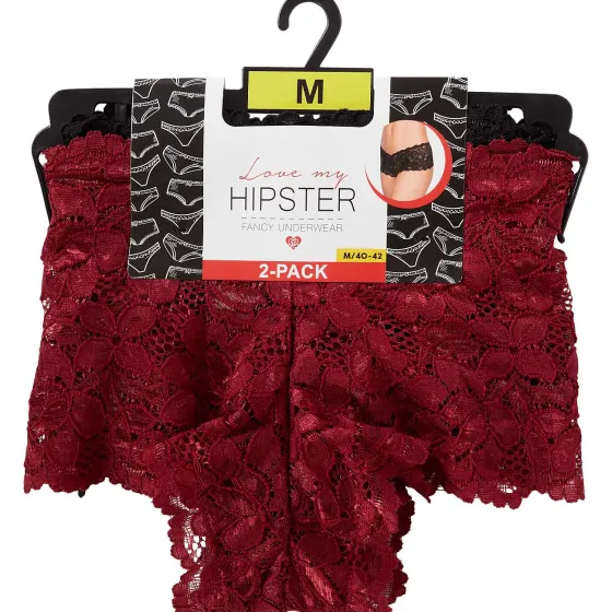 Ondergoed>Australian Hipsters Met Kant Zwart,Rood