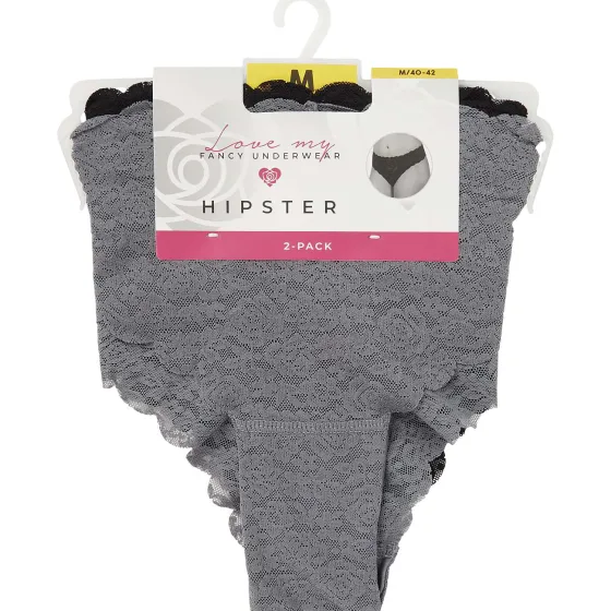Ondergoed>Australian Hipsters Met Kant Meerkleurig,Zwart