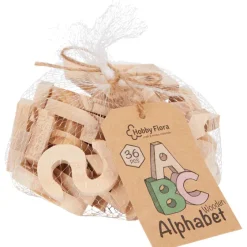Houten Speelgoed>Mini Matters Hobby Flora Houten Letters Beige