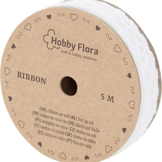 Breien & Haken>Alison & Mae Hobby Flora Lint Beige,Wit