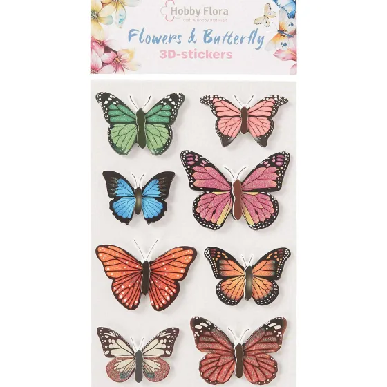 Kaarten>Office Essentials Hobby Flora Vlinder- En Bloemenstickers Print