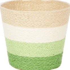 Bloempotten>Merk Home Accents Bloemenmand Met Strepen Grijs,Groen,Oranje,Roze