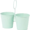 Bloempotten>Merk Home Accents Duo Bloempot In Houder Zwart,Groen,Wit
