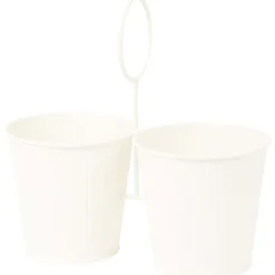 Bloempotten>Merk Home Accents Duo Bloempot In Houder Zwart,Groen,Wit
