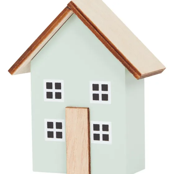 Woonaccessoires>Merk Home Accents Houten Huisje Grijs,Groen,Roze,Wit