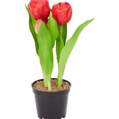 Kunstplanten & -Bloemen>Merk Home Accents Kunsttulpen In Pot Geel,Meerkleurig,Rood,Roze,Wit