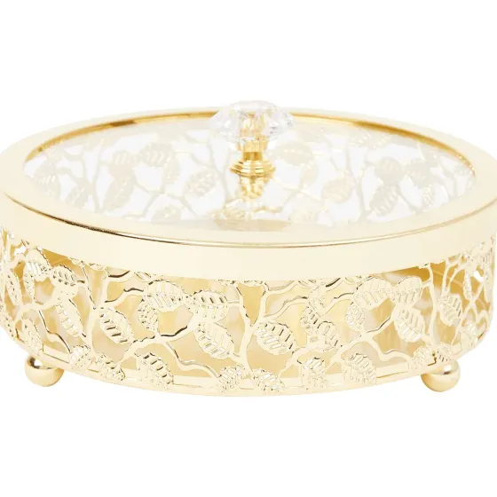 Woonaccessoires>Merk Home Accents Metalen Opbergdoosje Goud,Zilver