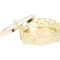 Woonaccessoires>Merk Home Accents Metalen Opbergdoosje Goud,Zilver