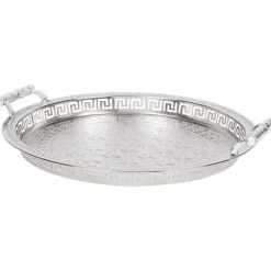 Dienbladen>Staub Home Accents Rond Dienblad Zilver