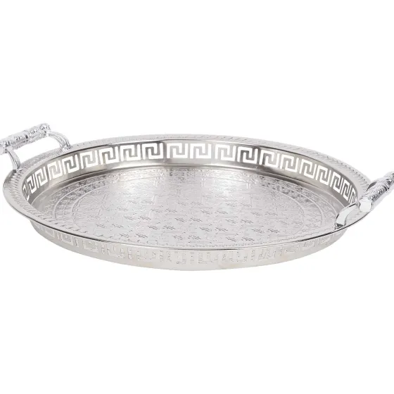 Dienbladen>Staub Home Accents Rond Dienblad Zilver