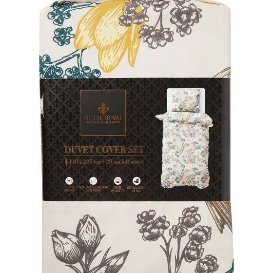 Beddengoed>Hotel Royal Dekbedovertrek Blauw,Grijs,Print,Wit
