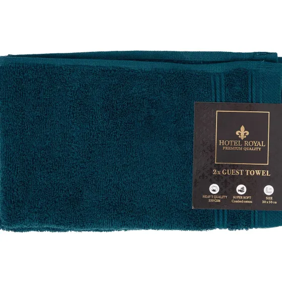 Badtextiel>Hotel Royal Gastendoekjes Blauw,Zwart
