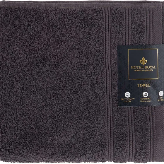 Badtextiel>Hotel Royal Handdoek Antraciet Grijs