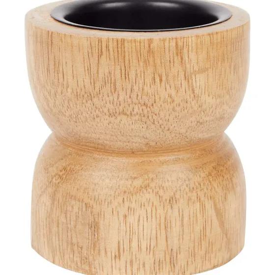 Kaarsenhouders>Merk Houten Theelichthouder Beige