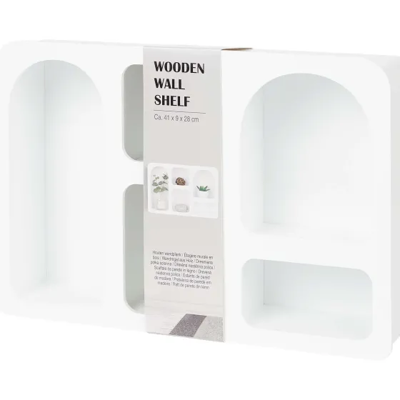 Woonaccessoires>Merk Houten Wandkast Taupe,Wit