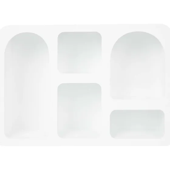 Woonaccessoires>Merk Houten Wandkast Taupe,Wit