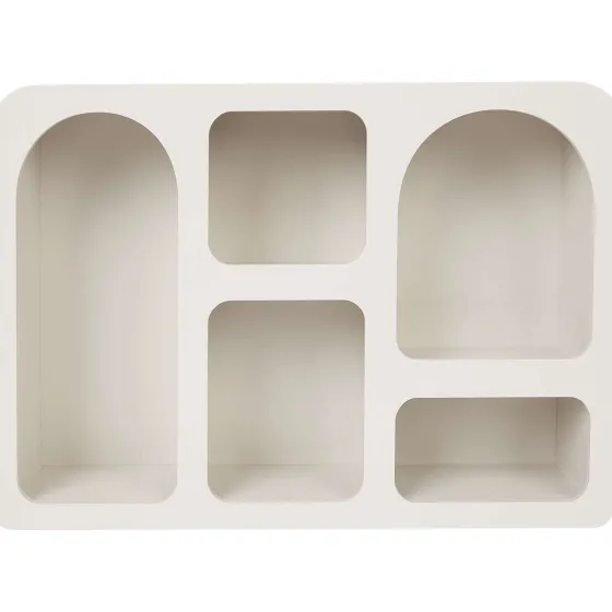 Woonaccessoires>Merk Houten Wandkast Taupe,Wit