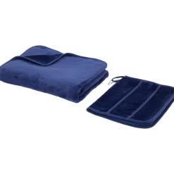Kampeerspullen>Froyak 2-In-1 Reisdeken & Reiskussen Beige,Blauw,Grijs