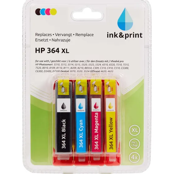 Bureau Accessoires>Office Essentials Ink & Print Inktcartridges Hp 364 Xl Meerkleurig