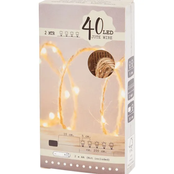 Woonaccessoires>Merk Jute Touw Met Ledverlichting Beige