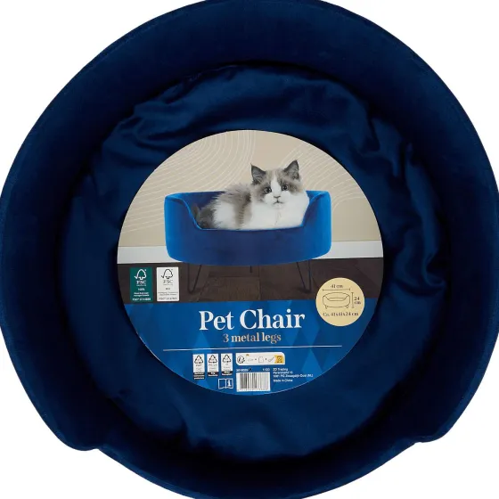 Dierenbenodigdheden>Merk Kattenpoef Op Pootjes Blauw,Zwart
