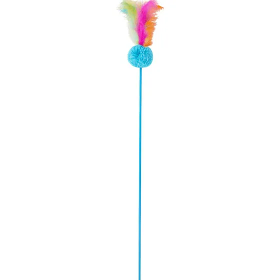 Speeltjes>Merk Kattenspeelstok Blauw,Groen,Oranje,Roze,Geel,Meerkleurig