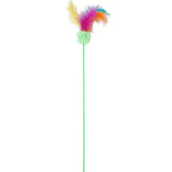 Speeltjes>Merk Kattenspeelstok Blauw,Groen,Oranje,Roze,Geel,Meerkleurig