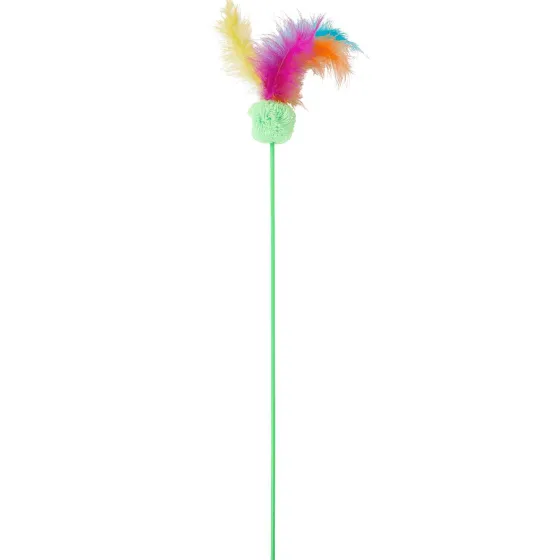 Speeltjes>Merk Kattenspeelstok Blauw,Groen,Oranje,Roze,Geel,Meerkleurig