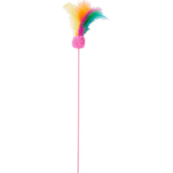 Speeltjes>Merk Kattenspeelstok Blauw,Groen,Oranje,Roze,Geel,Meerkleurig