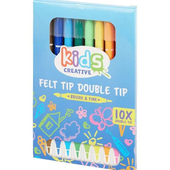 Kleuren & Tekenen>Kids Creative Viltstiften Met Dubbele Punt Meerkleurig