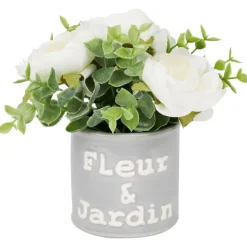 Kunstplanten & -Bloemen>Merk Kunstbloem In Pot Met Tekst Roze,Wit,Geel