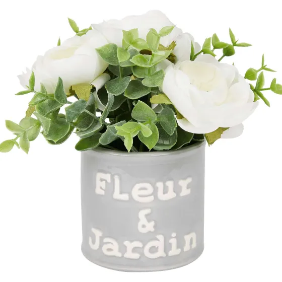 Kunstplanten & -Bloemen>Merk Kunstbloem In Pot Met Tekst Roze,Wit,Geel