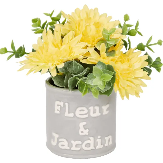 Kunstplanten & -Bloemen>Merk Kunstbloem In Pot Met Tekst Roze,Wit,Geel