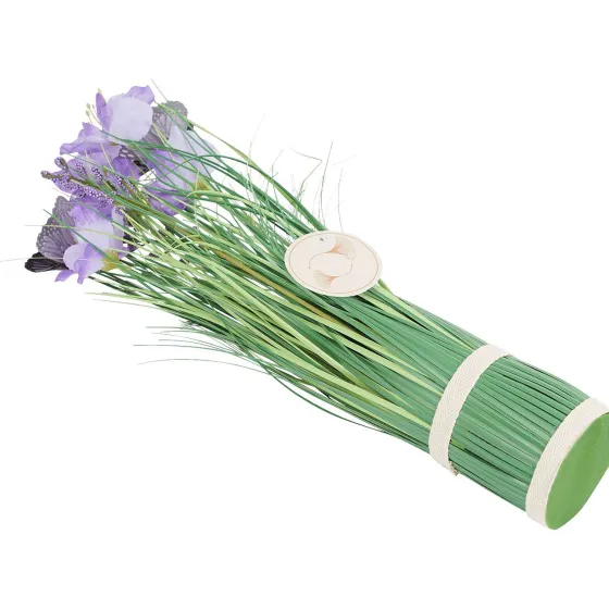 Kunstplanten & -Bloemen>Merk Kunstgrashalm Met Bloemen En Vlinders Geel,Paars,Roze,Wit