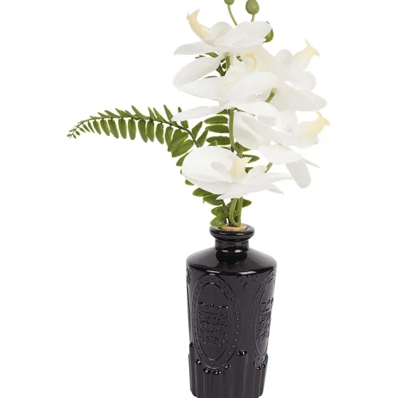 Kunstplanten & -Bloemen>Merk Kunstorchidee In Glazen Flesje Meerkleurig