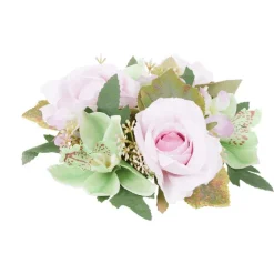 Kunstplanten & -Bloemen>Merk Kunst-Rozenkrans Roze,Wit