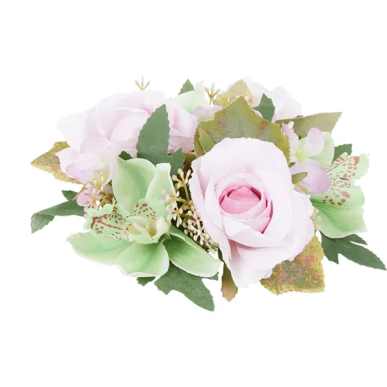 Kunstplanten & -Bloemen>Merk Kunst-Rozenkrans Roze,Wit