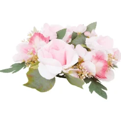 Kunstplanten & -Bloemen>Merk Kunst-Rozenkrans Roze,Wit