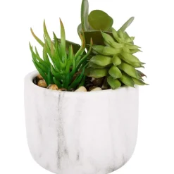 Kunstplanten & -Bloemen>Merk Kunstvetplant In Marmerlook Pot