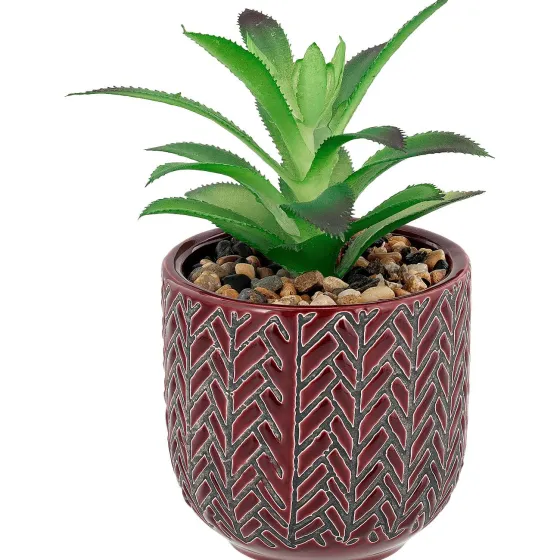 Kunstplanten & -Bloemen>Merk Kunstvetplant In Pot Bruin,Groen,Print,Zwart