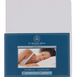 Beddengoed>La Maison Rêve La Maison R Ve Percale Kussenslopen Beige,Wit