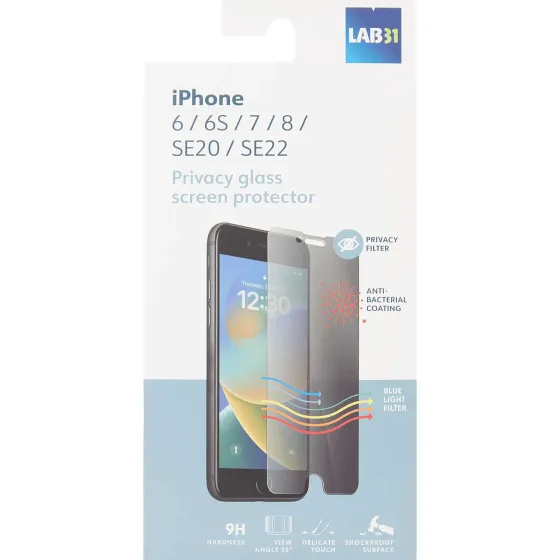 Telefoonhoesjes>Lab31 Privacy Screenprotector Transparant