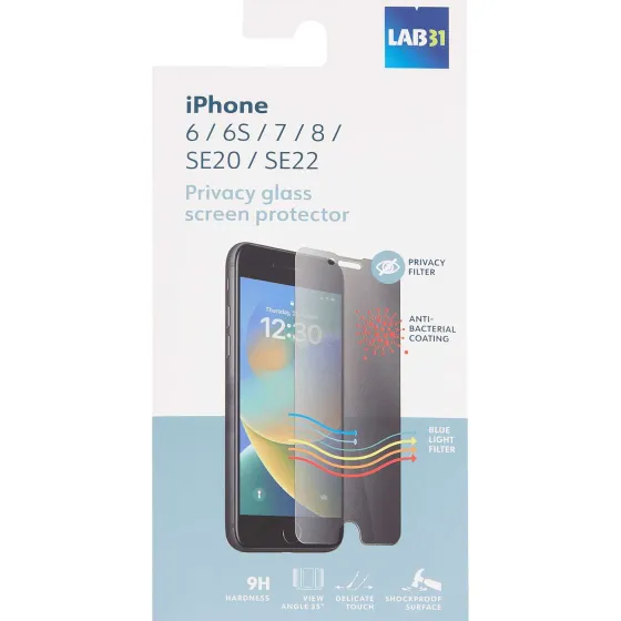 Telefoonhoesjes>Lab31 Privacy Screenprotector Transparant
