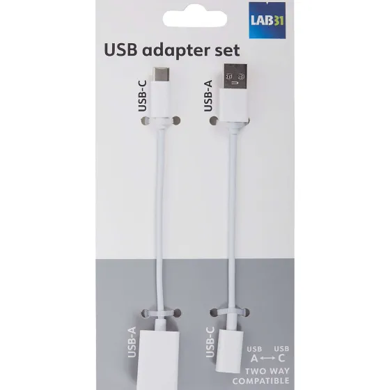 Kabels & Splitters>Lab31 Usb-C-Adapterset Wit,Zwart