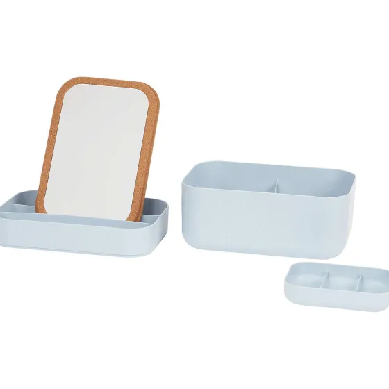 Make-Up>Max & More Make-Up-Organizer Met Spiegel Blauw