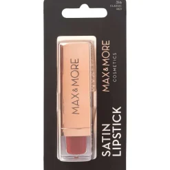 Make-Up>Max & More Satin Lippenstift Classic Red Rood